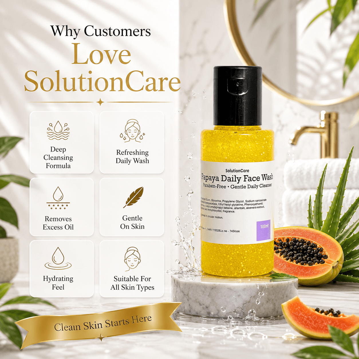 Papaya Daily Face Wash